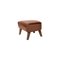 Brown Leather and Smoked Oak My Own Chair Footstools by Lassen, Set of 4 3