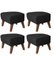 Dark Grey Smoked Oak Rafsimonsvidar3 My Own Chair Footstools by Lassen, Set of 4 5