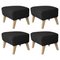 Dark Grey Natural Oak Rafsimonsvidar3 My Own Chair Footstools by Lassen, Set of 4 1