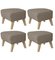 Dark Beige Natural Oak Rafsimonsvidar3 My Own Chair Footstools by Lassen, Set of 4, Image 2