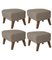 Dark Beige Smoked Oak Rafsimonsvidar 3 My Own Chair Footstools by Lassen, Set of 4 2