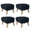 Blue Natural Oak Raf Simons Vidar 3 My Own Chair Footstools by Lassen, Set of 4, Image 2