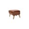 Poggiapiedi My Own Chair in pelle marrone e quercia naturale di Lassen, set di 4, Immagine 3