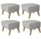 Light Grey Natural Oak Raf Simons Vidar 3 My Own Chair Footstools by Lassen, Set of 4 2