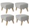 Light Grey Natural Oak Raf Simons Vidar 3 My Own Chair Footstools by Lassen, Set of 4, Image 2