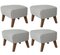 Light Grey Smoked Oak Raf Simons Vidar 3 My Own Chair Footstools by Lassen, Set of 4, Image 2