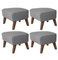 Grey and Smoked Oak Raf Simons Vidar 3 My Own Chair Footstools by Lassen, Set of 4 2