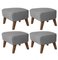 Grey and Smoked Oak Raf Simons Vidar 3 My Own Chair Footstools by Lassen, Set of 4, Image 2