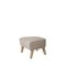 Beige and Natural Oak Sahco Zero Footstools by Lassen, Set of 4 3