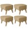 Sand Natural Oak Raf Simons Vidar 3 My Own Chair Footstools by Lassen, Set of 4 2