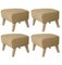 Sand Natural Oak Raf Simons Vidar 3 My Own Chair Footstools by Lassen, Set of 4, Image 2