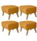 Orange Natural Oak Raf Simons Vidar 3 My Own Chair Footstools by Lassen, Set of 4, Image 2