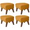 Orange Smoked Oak Raf Simons Vidar 3 My Own Chair Footstools by Lassen, Set of 4 2