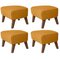 Orange Smoked Oak Raf Simons Vidar 3 My Own Chair Footstools by Lassen, Set of 4, Image 2