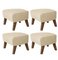 Sand and Smoked Oak Sahco Zero Footstools by Lassen, Set of 4 2