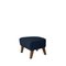 Blue and Smoked Oak Sahco Zero Footstools by Lassen, Set of 4, Image 3