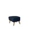 Blue and Natural Oak Sahco Zero Footstools by Lassen, Set of 4 3