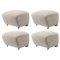 Light Beige Natural Oak Sahco Zero the Tired Man Footstools by Lassen, Set of 4, Image 1