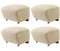 Beige Smoked Oak Sahco Zero the Tired Man Footstools by Lassen, Set of 4, Image 2