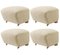 Beige Natural Oak Sahco Zero the Tired Man Footstools by Lassen, Set of 4, Image 2