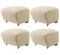 Poggiapiedi Sahco Zero the Tired Man beige di Lassen, set di 4, Immagine 2