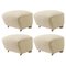 Beige Natur Eiche Sahco Zero the Tired Man Fußhocker by Lassen, 4 . Set 1