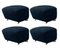 Blue Natural Oak Sahco Zero the Tired Man Footstools by Lassen, Set of 4, Image 2