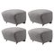 Grey Smoked Oak Sahco Zero the Tired Man Footstools by Lassen, Set of 4 1