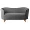 Grey and Natural Oak Sahco Nara Mingle Sofa by Lassen 1