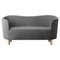 Sahco Nara Mingle Sofa aus grauer und natürlicher Eiche von Lassen 1