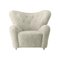 Green Tea Sheepskin the Tired Man Lounge Chair by Lassen 2