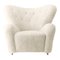 Off White Sheepskin the Tired Man Lounge Chair by Lassen 1