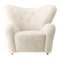 Sillón The Tired Man de piel de oveja en blanco roto de Lassen, Imagen 1