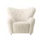 Off White Sheepskin the Tired Man Lounge Chair by Lassen 2