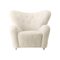 Sillón The Tired Man de piel de oveja en blanco roto de Lassen, Imagen 2