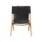 Chaises Saxe en Chêne Huilé Naturel et Cuir Noir par Lassen, Set de 4 3