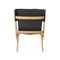 Natural Oiled Oak and Black Leather Saxe Chairs by Lassen, Set of 4 4