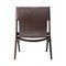 Brown Stained Oak and Brown Leather Saxe Chairs by Lassen, Set of 4 5