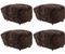 Espresso Smoked Oak Sheepskin the Tired Man Footstools by Lassen, Set of 4, Image 2