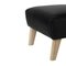 Poggiapiedi My Own Chair in pelle nera e quercia naturale di Lassen, set di 4, Immagine 4