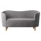 Light Grey and Natural Oak Sahco Nara Mingle Sofa by Lassen 1