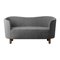 Grey and Smoked Oak Sahco Nara Mingle Sofa by Lassen 2