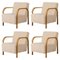 Dedar/Artemidor Arch Lounge Chairs by Mazo Design, Set of 4 2