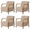 Sheepskin Arch Lounge Chairs by Mazo Design, Set of 4 2