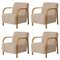 Sheepskin Arch Lounge Chairs by Mazo Design, Set of 4 1