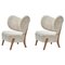 Moonlight Sheepskin Tmbo Lounge Chairs by Mazo Design, Set of 2 1