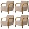 Daw/Mohair & McNutt Arch Lounge Chairs by Mazo Design, Set of 4 1