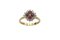 Anello vintage in oro con rubini e diamanti, anni '60, Immagine 2