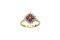 Vintage Gold Ring with Rubies and Diamonds, 1960s 1