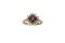 Anello vintage in oro con rubini e diamanti, anni '60, Immagine 3
